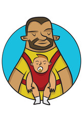 Naklejka premium Dedicated Dad