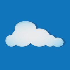 puffy white cloud vector