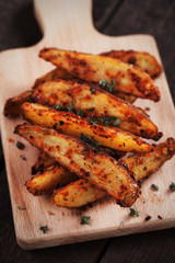 Roasted potato wedges