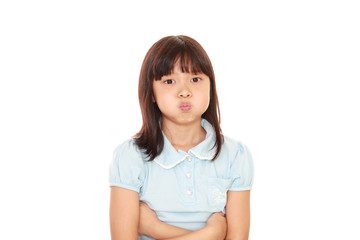 怒った表情の女の子