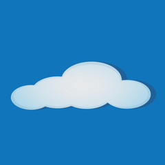 puffy white cloud vector