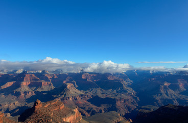 AZ-Grand Canyon National Park-S Rim on the Rim near Bright Angel Lodge is where we began our 9 night backpack in the snow.