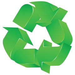 Fototapeta premium Recycle Symbol Isolated on White