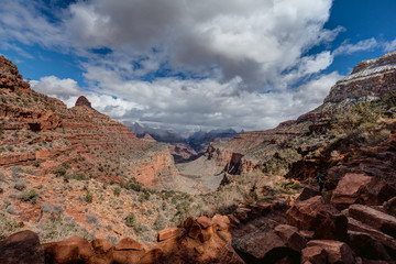 AZ-Grand Canyon National Park-S Rim-Bright Angel trail vista