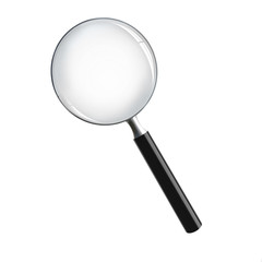 3d magnifier on white