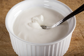 Sour cream in bowl