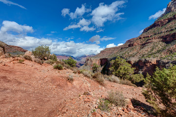 Fototapeta na wymiar AZ-Grand Canyon National Park-S Rim-Bright Angel trail vista