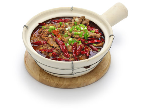 Shui Zhu, Sliced Beef In Hot Chili Oil, Chinese Sichuan Cuisine