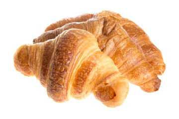 Croissant or crescent roll isolated on white background