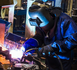 welder Industrial automotive part in factory