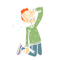 Cartoon cry illustration