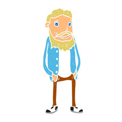 Cartoon hipster illustration