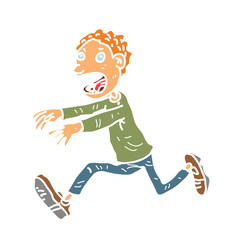  Cartoon run illustration