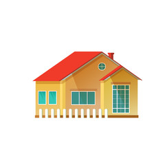 Vector illustration detailed house icon isolated  white background.