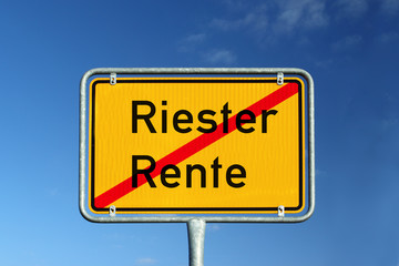 Keine Rieser-Rente Schild 