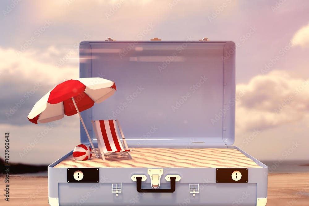 Poster composite image of image of a suitcase