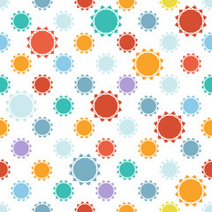 Vector seamless pattern of geometric elements.