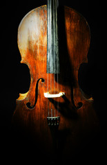 Vintage cello on dark background © Africa Studio