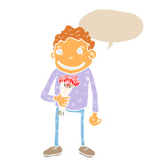 Cartoon date illustration