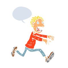  Cartoon run illustration