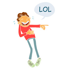 Cartoon laugh illustration