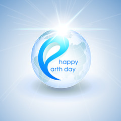 Happy Earth Day. Vector design illustration.