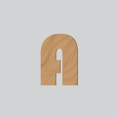 Alphabet letter wooden