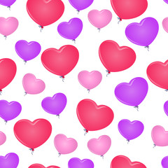 Fototapeta na wymiar background pattern seamless balloon in the shape of heart