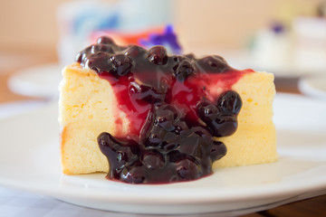 Blueberry cheesecake.