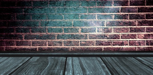 Composite image of white wall with parquet