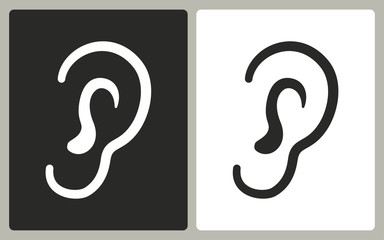 Obraz premium Ear - vector icon.