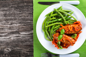Delicious Meat Cutlets stewed with tomato sauce