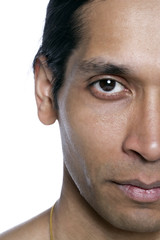 Obraz premium half face of a man