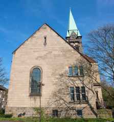 Fototapeta na wymiar Evangelische Kirche Duisburg Laar