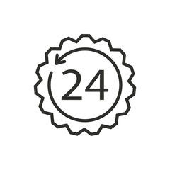 24 hour service - vector icon.