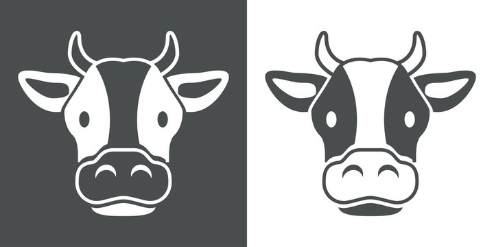Icono plano cabeza de vaca #1