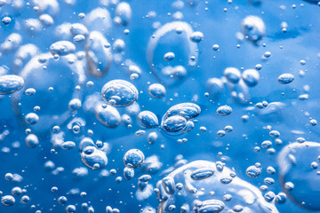 Bubble blue water gel texture.
