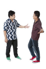 Obraz premium a happy best friend seeing each other