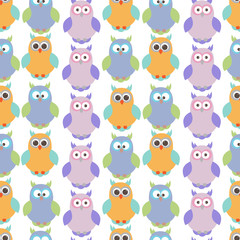 Vector seamless texture with birds.