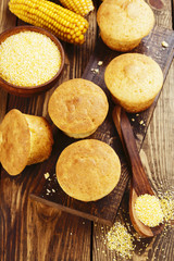Muffins with corn  flour