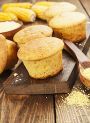 Muffins with corn  flour