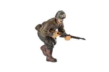 a sniper kneeling on the ground