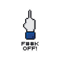 pixel theme hand gesture sign