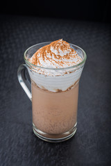 delicious cappuccino with foam