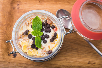 tasdy dessert yogurt with granola