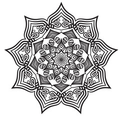 mandala  black white relax pattern