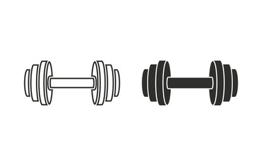 Dumbbell - vector icon.