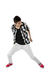 young dancer spreading his feet