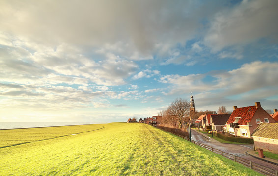Hindeloopen coastal view and sunshine