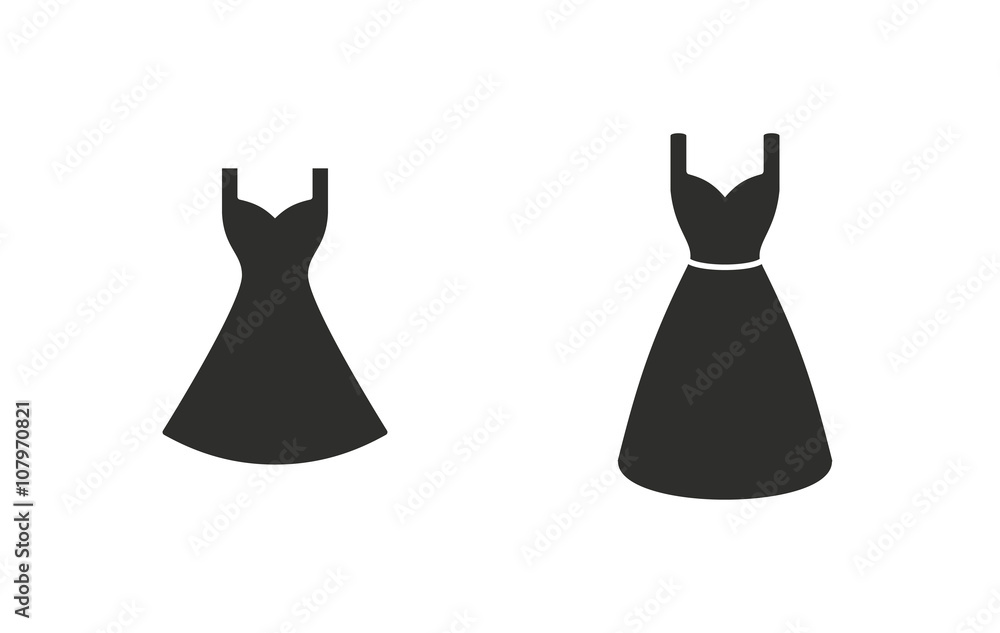 Wall mural dress - vector icon.